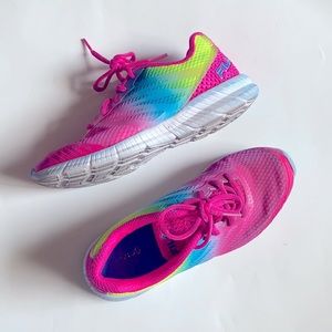 Fila girls neon sneakers